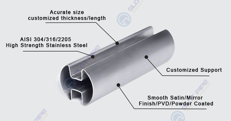 Stainless Steel Round Slotted Pipe