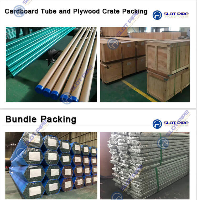 Stainless steel rectangular slot pipe packing