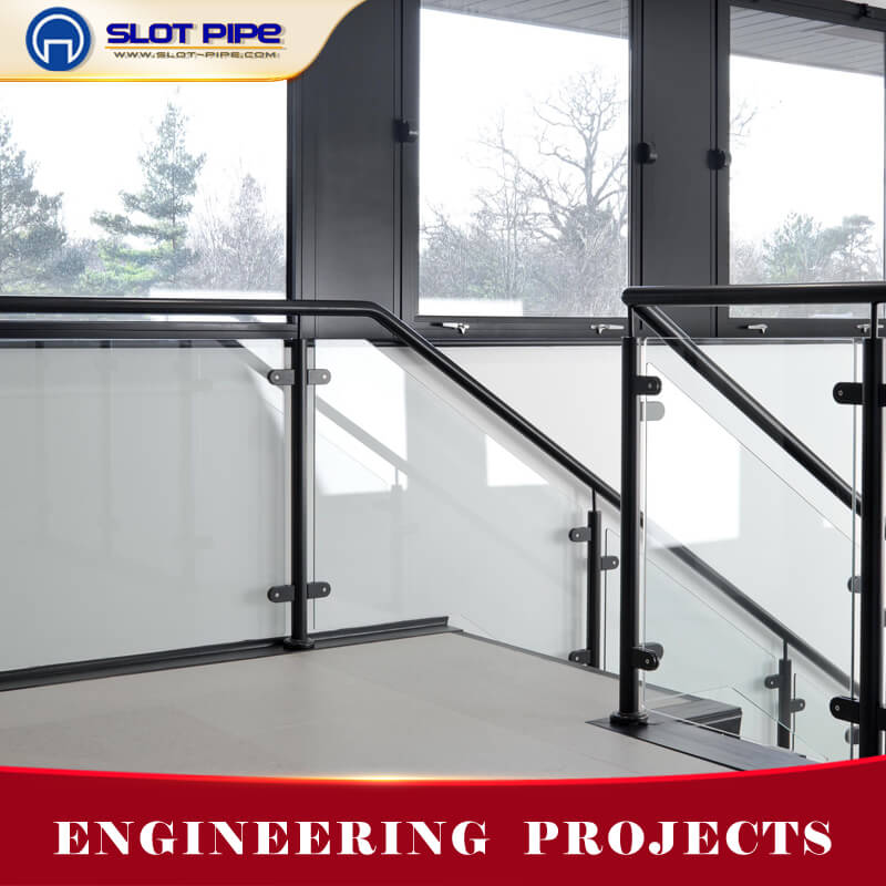 304 stainless steel Round Tubes Matt Black Powder Coating loft balustrade