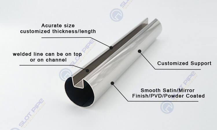 Stainless Steel Round Slotted Pipe