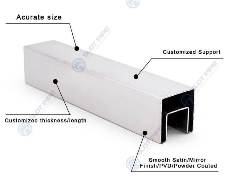 Stainless Steel Square slotted pipe
