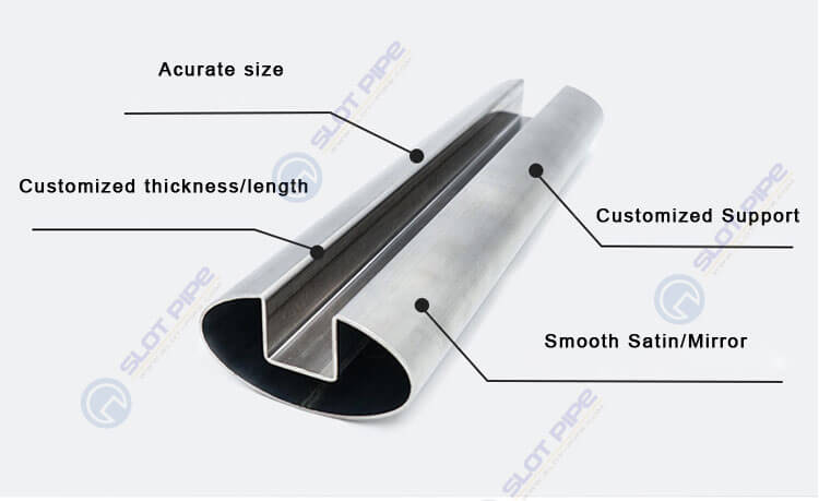 Stainless Steel Oval Slot Tube